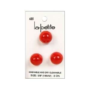  LaPetite Buttons 5/8 Shank Red 3pc 
