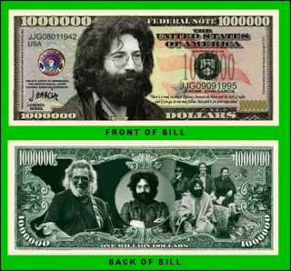 Jerry Garcia (Grateful Dead) Million Dollar Bills   2 Bills for 99 