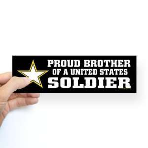  Proud Brother Soldier/blk Sticker Bumper Military Bumper 