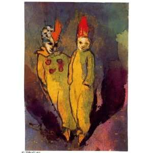   Made Oil Reproduction   Emil Nolde   32 x 44 inches   Costumed Couple