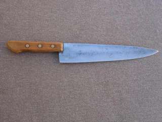 FINE Vintage COLONIAL Carbon Steel Chef Knife w/RAZOR SHARP 10 Blade 