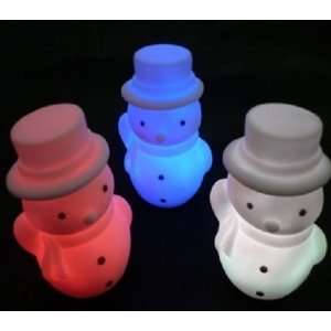 10pcs snowman shape LED Lamp color changing LED FLOATING CANDLE LIGHT 