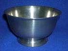 pewter bowl revere style 5 x 3 marked selangor malaysia