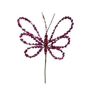  7.5 Fushia Sequin Butterfly Pick Arts, Crafts & Sewing