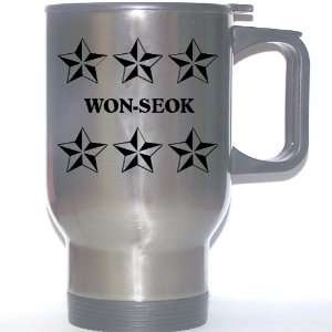  Personal Name Gift   WON SEOK Stainless Steel Mug (black 