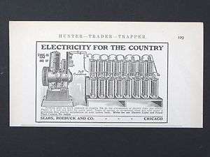 1922  ROEBUCK Farm & Home Electric Light & Power Plants magazine 