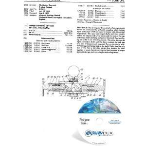  NEW Patent CD for TORQUE SENSING DEVICES 