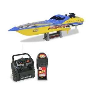  New Bright 23 R/C Fountain Boat  Blue and Yellow: Toys 