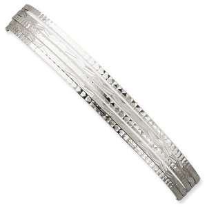   : Sterling Silver 8mm Diamond cut Semanario Bangle Bracelet: Jewelry