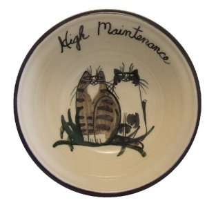  High Maintenance Large Cat Bowl by Moonfire Pottery