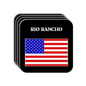 US Flag   Rio Rancho, New Mexico (NM) Set of 4 Mini Mousepad Coasters