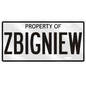 NEW  PROPERTY OF ZBIGNIEW  LICENSE PLATE SIGN NAME 
