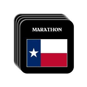 US State Flag   MARATHON, Texas (TX) Set of 4 Mini Mousepad Coasters