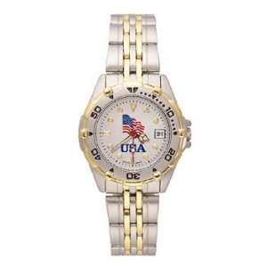 Usa Flag All Star Womens Stainless Steel Watch: Sports 