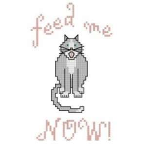  Cat Cross Stitch Chart Kit  Feed Me Now Everything 