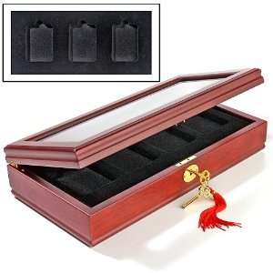  Coin Display Box for 3 4 Slabs with Window, Lock and Key 