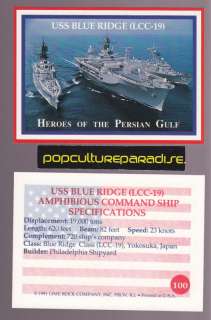 USS BLUE RIDGE (LCC 19) Boat Ship Persian Gulf WAR CARD  