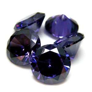   7mm Amethyst CZ Cubic Zirconia Loose Stone Lot of 10 Pieces Jewelry
