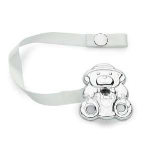  Cunill Sterling Silver Teddy Pacifier Clip Baby