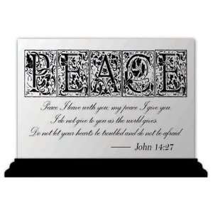  Scriptural Glass Plaque Peace (0695331070794) Books