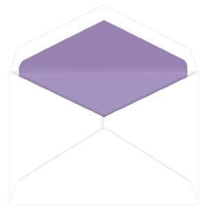  Inner Wedding Envelopes   Jumbo White Purple Lined (50 