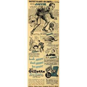  1947 Ad Gillette Safety Razor Co. Irving Jaffee Cartoon 