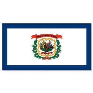  West Virginia State Flag car bumper sticker 5 x 4 