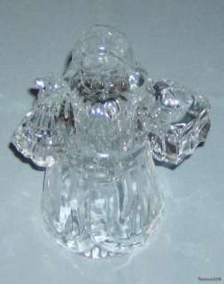 Nice Crystal / Clear Glass Santa Figure / Candleholder  