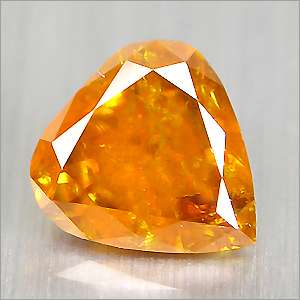 40 Cts Untreated Valentines Heart Fanta Orange Natural Loose Diamond 