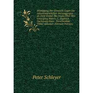   Verschiedene VÃ¶lker Gewesen (German Edition) Peter Schleyer Books