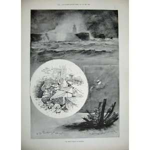    1889 Burmah War Soldiers Dacoits Storm Holyhead Sea