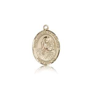   14K Solid Yellow Gold St. Lidwina Of Schiedam Medal 3/4 X 1/2 Inch