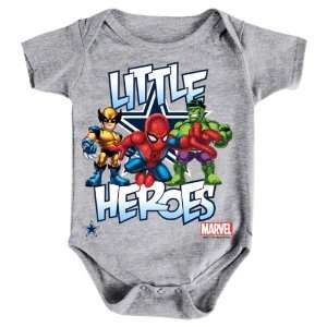 Dallas Cowboys Infant Grey Marvel Comics Little Hero Creeper  