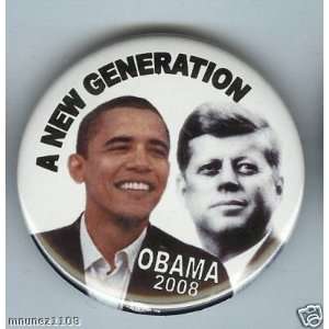  John F. KENNEDY + Barack OBAMA 2008 pin New Generation 
