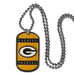  NFL Green Bay Packers Dog Tag Necklace: Sports & Outdoors