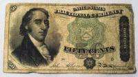 Fractional Currency 50 Cent Series 1873 Post Civil War Note P1 135 