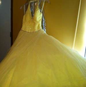 Daffodil Yellow Mori Lee Ball Gown By Madeline Garder  
