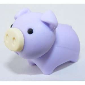  Purple Pig Japanese Animal Erasers. 2 Pack Toys & Games