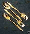 Florentine gold golden flatware stainless 4 salad forks
