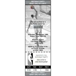 San Antonio Spurs Colored Dunk Ticket Invitation  Sports 