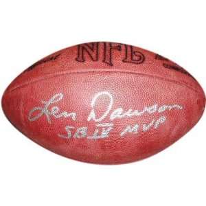  Len Dawson Autographed NFL Football SB IV MVP Inscription 