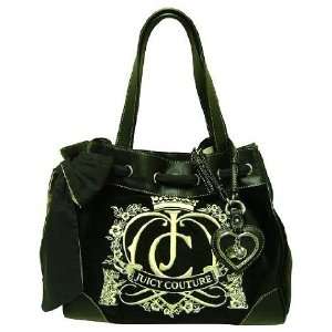  Juicy Couture Black Velour Daydreamer Handbag: Beauty