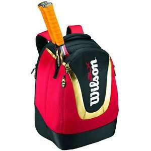 Wilson 11 BLX Tour Tennis Backpack (Black/Red)  Sports 