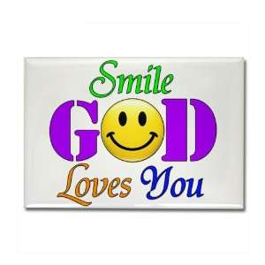  Rectangle Magnet Smile God Loves You 