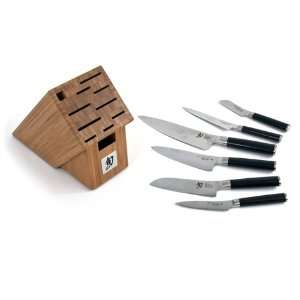  Shun Alton Angles 7 pc Japanese Knife Set including Bamboo 