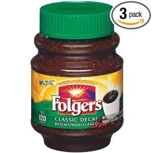 Folgers Coffee Instant Decaffeinated, 8 Ounce Packages (Pack of 3 
