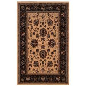 OW Sphinx Ariana Ivory / Black Rug Traditional Persian 8 Round (130/7 