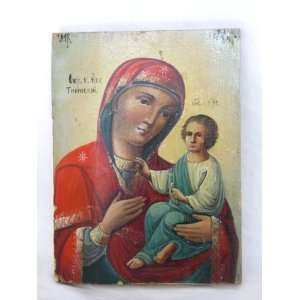  Old Russian The Tikhvinskaya Mother of God Icon late 19th 