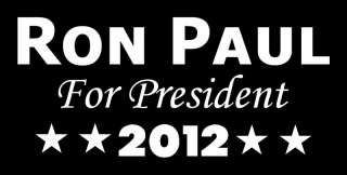 Ron Paul For President 2012 Vinyl Decal Sticker Small 1  