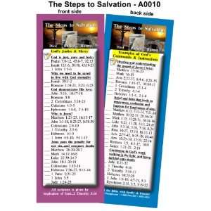  Bible Bookmark   Steps to Salvation   Package of 25   2x6 